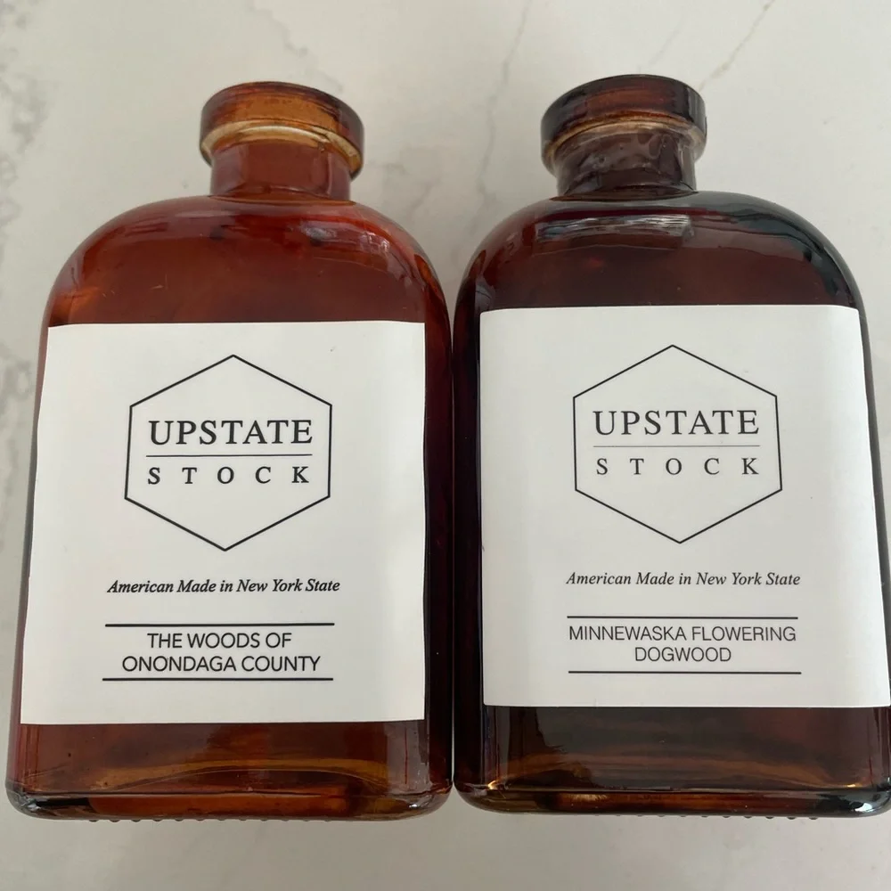 Set of 2 Amber Apothecary Bottles | Upstate Stock